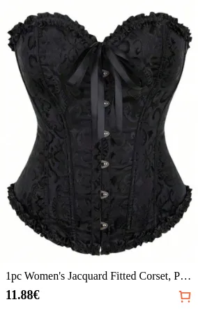 1pc Women s Jacquard Fitted Corset...