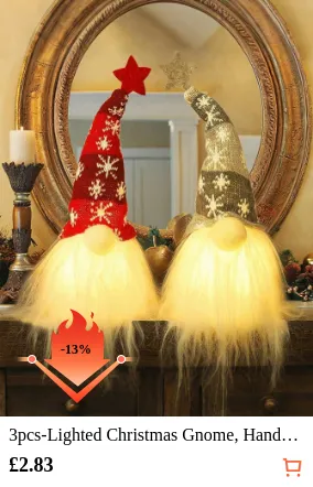 3pcs-Lighted Christmas Gnome...