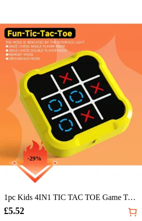 1pc Kids 4IN1 TIC TAC TOE Game Toy...