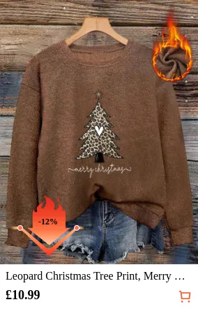 Leopard Christmas Tree Print Merry...