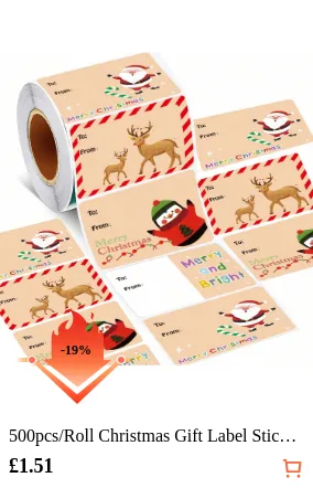 500pcs/Roll Christmas Gift Label...