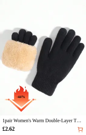 1pair Women s Warm Double-Layer...