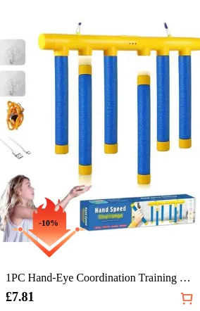 1PC Hand-Eye Coordination Training Toy - Reaction Speed Enhancing Educational Game, Indoor Sports Focus Toy With Grab Stick, Durable Plastic, Adjustable Falling Speed For Skill Development, Party Activity, Birthday/Christmas/New Year Gift, Yellow/Blue