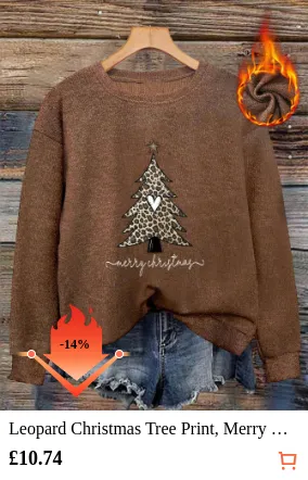 Leopard Christmas Tree Print Merry...