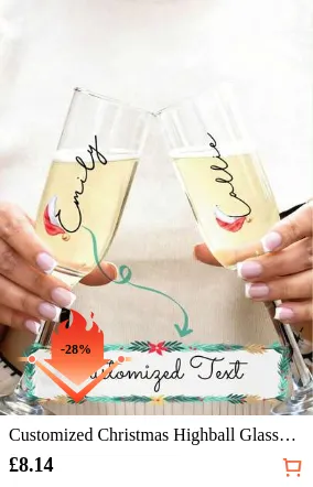 Customized Christmas Highball Glasses, French-Style Tall Champagne Glasses, Sparkling Sweet Wine Glasses, Romantic Ritual Wine Glasses, Glass Cocktail Glasses,Christmas Cocktail Glasses, Champagne Glasses, Personalized Christmas Glass Gifts, Family Christmas Glass Gifts