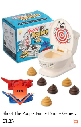Shoot The Poop - Funny Family Game - Fast And Frenzied Flushing Poop Game With Sounds For Kids - Includes 1 Toilet Bowl, 2 Dexterity Launchers, 6 Soft Plastic Toy Poops, Toys Gift For 3 4 5 6 7 8 9 Years Boys And Girls School Supplies Funny Gifts,Kids Stocking Fillers,Christmas,Boys Presents,Funny Games,Board Games For Kids,Poop Toy,Kids Board Games,Stocking Fillers Christmas