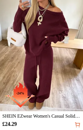 SHEIN EZwear Women s Casual Solid...