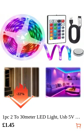 1pc 2 To 30meter LED Light Usb 5V...