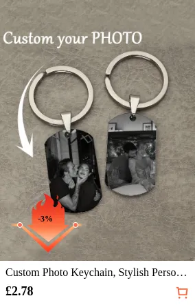 Custom Photo Keychain Stylish...