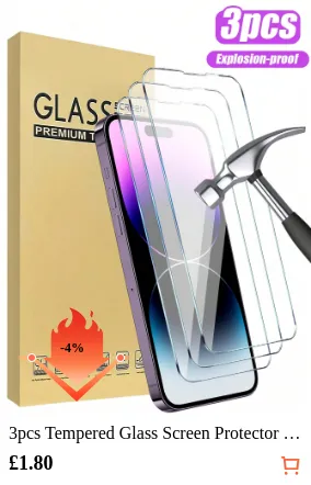 3pcs Tempered Glass Screen...
