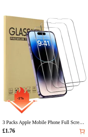 3 Packs Apple Mobile Phone Full...