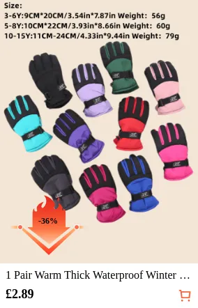 1 Pair Warm Thick Waterproof...