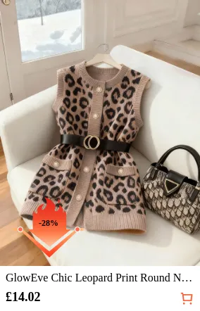 GlowEve Chic Leopard Print Round...