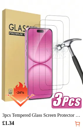 3pcs Tempered Glass Screen...