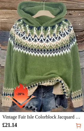 Vintage Fair Isle Colorblock...
