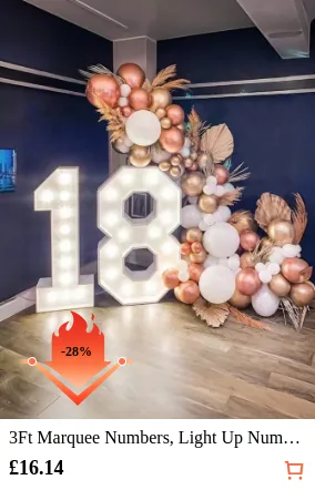 3Ft Marquee Numbers Light Up...