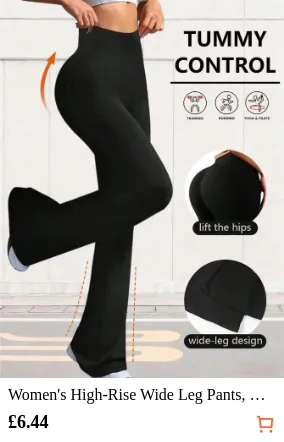 Women s High-Rise Wide Leg Pants...