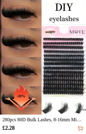 280pcs 80D Bulk Lashes 8-16mm...