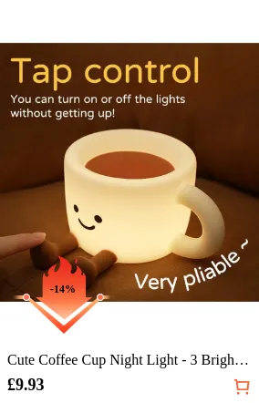 Cute Coffee Cup Night Light - 3...