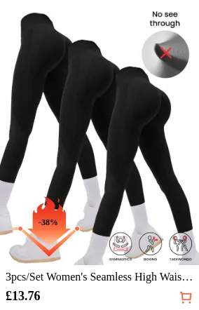3pcs/Set Women s Seamless High...