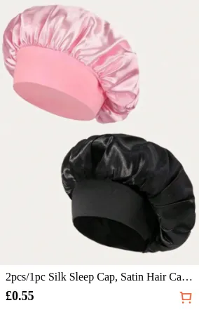 2pcs/1pc Silk Sleep Cap Satin Hair...