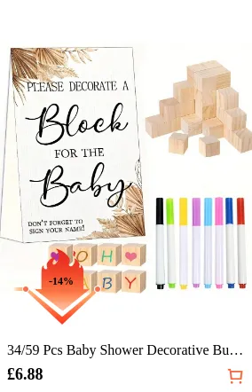 34/59 Pcs Baby Shower Decorative...