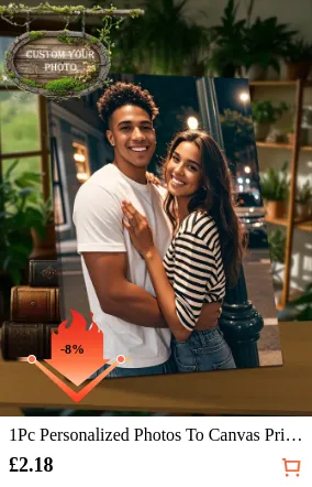 1Pc Personalized Photos To Canvas...