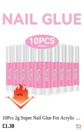 10Pcs 2g Super Nail Glue For Acrylic Nails Nail Tip Glue Professional Nail Glue False Nail Tips Glue For Adhesive Acrylic Nails Fake Nails Tips Nail Glue Gel