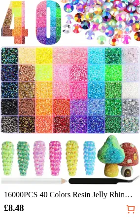 16000PCS 40 Colors Resin Jelly...