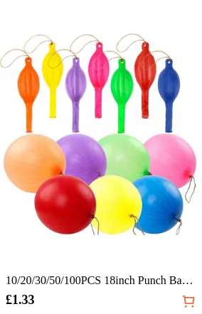 10/20/30/50/100PCS 18inch Punch...