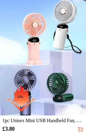 1pc Unisex Mini USB Handheld Fan...