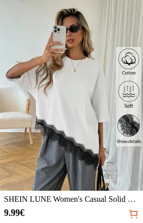 SHEIN LUNE Women s Casual Solid...