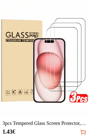3pcs Tempered Glass Screen...