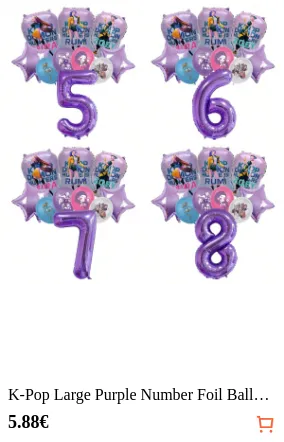 K-Pop Large Purple Number Foil...