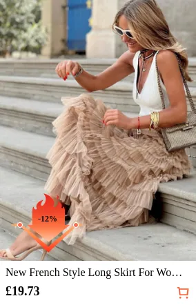 New French Style Long Skirt For...