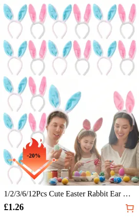 1/2/3/6/12Pcs Cute Easter Rabbit...