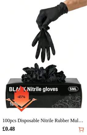 100pcs Disposable Nitrile Rubber...