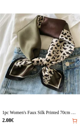 1pc Women s Faux Silk Printed 70cm...