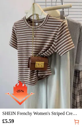 SHEIN Frenchy Women s Striped Crew...