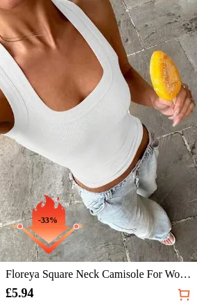 Floreya Square Neck Camisole For Women, Summer Slim Fit Sleeveless Casual Tank Top For Layering, Simple Yet Chic, Sporty Style, Versatile For All Seasons White