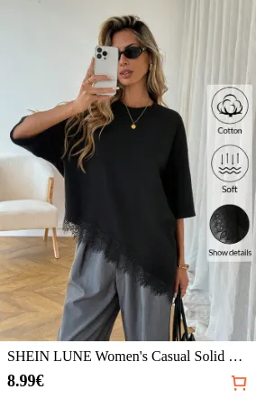 SHEIN LUNE Women s Casual Solid...