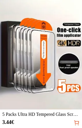 5 Packs Ultra HD Tempered Glass...