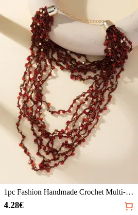 1pc Fashion Handmade Crochet Multi...