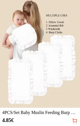 4PCS/Set Baby Muslin Feeding Burp...