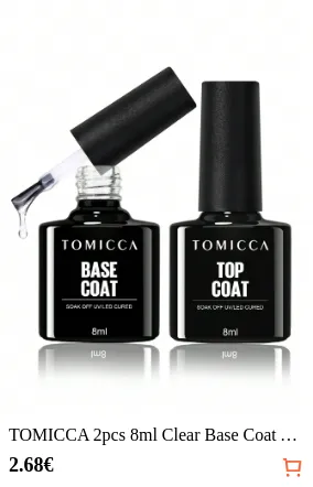 TOMICCA 2pcs 8ml Clear Base Coat...