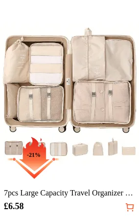 7pcs Large Capacity Travel...