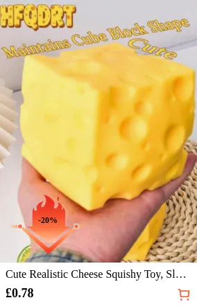 Cute Realistic Cheese Squishy Toy...