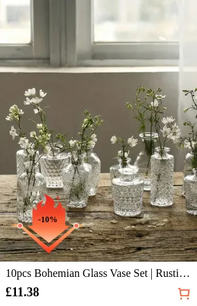 10pcs Bohemian Glass Vase Set |...