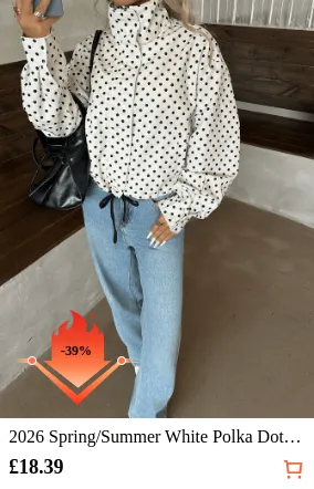 2026 Spring/Summer White Polka Dot...