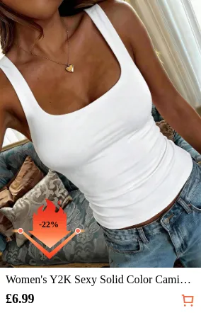 Women s Y2K Sexy Solid Color...